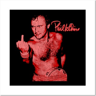 Funny Phil Collins Fan Art Red Posters and Art